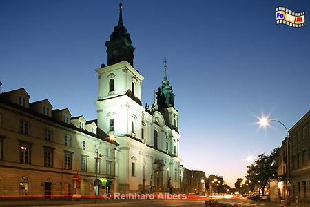 Warschau - Heiligkreuzkirche in der Strae Krakowskie Przedmieście, Polen, Polska, Warschau, Warszawa, Foto, foreal, Reinhard, Albers, Heiligkreuzkirche, Krakowskie Przedmieście