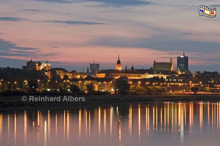 Warschau - Abendstimmung an der Weichsel mit Blick auf die Altstadt., Polen, Polska, Warschau, Warszawa, Weichsel, Altstadt, Foto, foreal, Reinhard, Albers