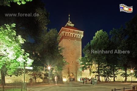 Krakau - Florianstor, Polen, Polska, Krakau, Krakw, Florianstor, Stadttor, foreal, Albers, Foto