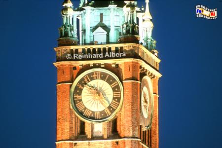 Gdańsk (Danzig) Rathausturm, Polen, Polska, Danzig, Gdańsk, foreal, Foto, Albers, Rathaus, Turm, Uhr