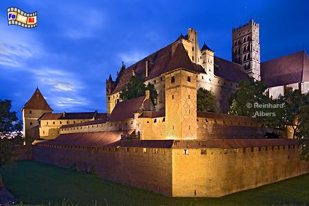 Malbork (Marienburg), der frhere Sitz desDeutschen Ritterordens., Polen, Polska, Marienburg, Malbork, Ordensburg, Deutscher Orden, foreal, Albers, Foto