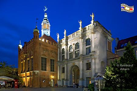 Gdańsk (Danzig) - Goldenes Tor und Georgshalle (links im Bild), Polen, Polska, Gdańsk, Danzig, Rechtstadt, Goldenes Tor, Georgshalle, foreal, Albers, Foto
