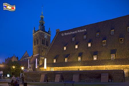 Gdańsk (Danzig) - Altstadt.
Groe Mhle (Wielki Młyn) mit der Katharinenkirche im Hintergrund., Polen, Polska, Gdańsk, Danzig, Altstadt, Mhle, foreal, Albers,