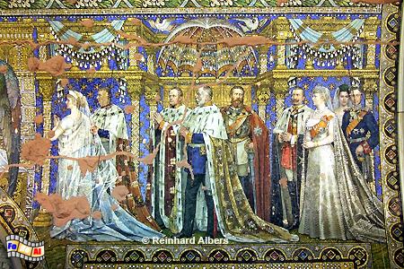 Mosaik mit den Hohenzollern in der Gedenkhalle der Gedchtniskirche, Berlin, Gedenkhalle, Gedchtniskirche, Mosaik, Hohenzollern