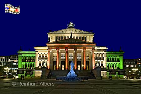 Schauspielhaus am Gendarmenmarkt anllich des Festival-of-Lights im Oktober 2007, Berlin, Gendarmenmarkt, Dom, Theater, Festival-of-Lights, Albers, foreal, Foto