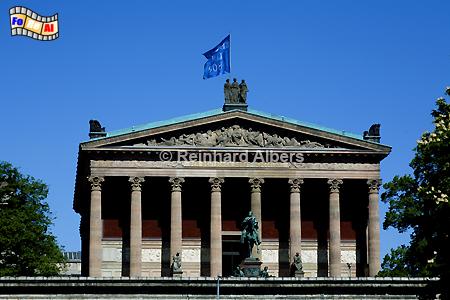 Alte Nationalgalerie - 1866 bis 1876 nach Plnen von Friedrich August Stler und Johann Heinrich Strack errichtet., Berlin, Nationalgalerie, Museumsinsel, Stler, Albers, Foto, foreal