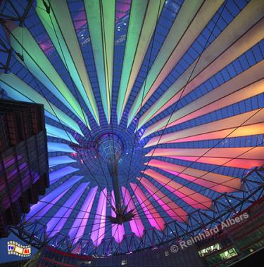 Zeltdach im Sonycenter, Berlin, Sony, Center, Zeltdach, Festival-of-Lights, Albers, Foto, foreal,