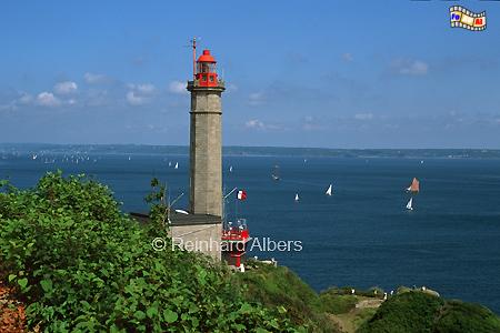 Phare du Portzic in der Bucht von Brest., Bretagne, Leuchtturm, Phare, Rade, Brest, Portzic