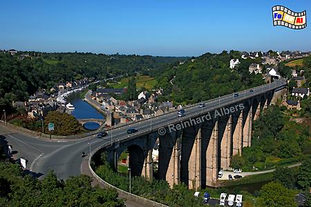 Dinan - Viadukt �ber die Rance, Frankreich, Bretagne, Rance, Dinan, Albers, Foto, foreal,