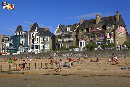 Strandvillen von Param�, Frankreich, Bretagne, Saint-Malo, Param�, Strand, Plage, Albers, Foto, foreal,