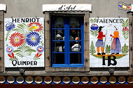 Fayencengesch�ft in Quimper., Frankreich, Bretagne, Quimper, Fayencen, Albers, Foto, foreal,