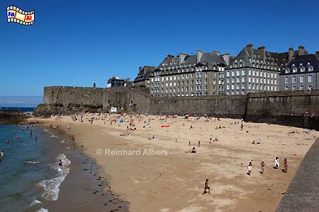 Saint-Malo: Plage du mole, Frankreich, Bretagne, Saint-Malo, Albers, Foto, foreal,