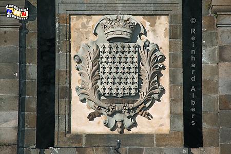 Saint-Malo - Stadtwappen an der Porte St. Vincent, Frankreich, Bretagne, Saint-Malo, Albers, Foto, foreal,