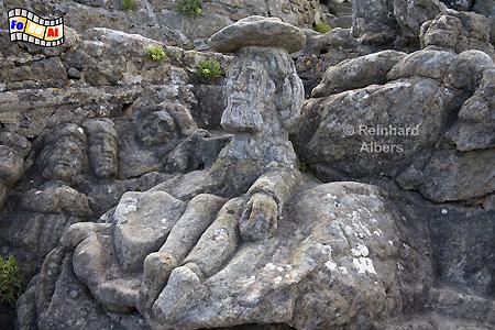 Rochers sculpts (Felsskulpturen) des Abb Four (1839-1910) bei Rothneuf., Frankreich, Bretagne, Rothneuf, Felsskulpturen, Four, Abb, Granit, Albers, Foto, foreal,