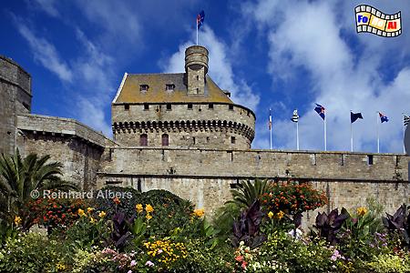 Saint-Malo: Schloss (Chteau), Frankreich, Bretagne, Saint-Malo, Schloss, chteau, Albers, Foto, foreal,