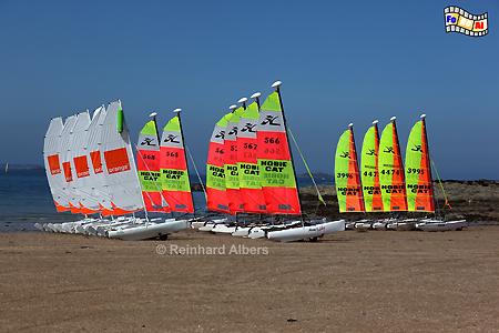 Katamarane am Strand von Saint-Malo, Frankreich, Bretagne, Malo, Katamaran, Albers, Foto, foreal,