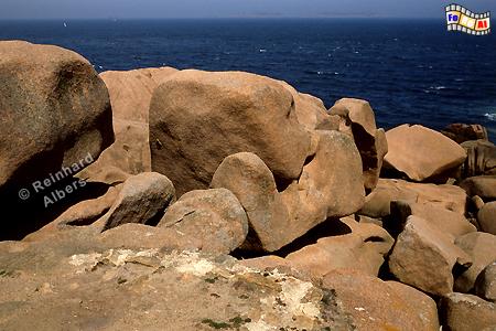 C�te du granit rose bei Ploumanach, Frankreich, Bretagne, Nordk�ste, Ploumanch, Granit, Albers, Foto, foreal,