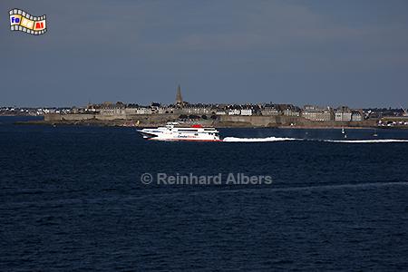 Blick auf Saint-Malo von Dinard, Frankreich, Bretagne, Saint-Malo, Albers, Foto, foreal,