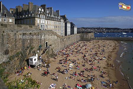 Saint-Malo: Plage du mole, Frankreich, Bretagne, Saint-Malo, Albers, Foto, foreal,