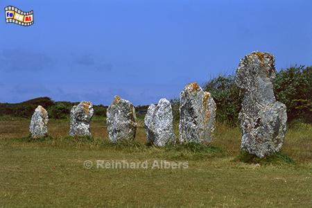 Alignements de Lagatjar bei Camaret auf der Crozon-Halbinsel., Frankreich, Bretagne, Lagatjar, Alignement, Crozon, Albers, Foto, foreal,