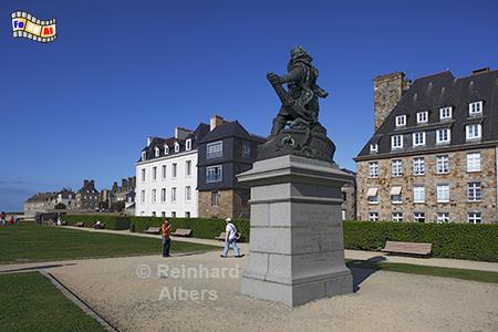 Jacques Cartier (1491-1557) geboren in Roth�neuf bei Saint-Malo. 1535 entdeckte er Kanada., Frankreich, Bretagne, Roth�neuf, Cartier, Jacques, Kanada, Entdecker, Quebec, Albers, Foto, foreal,