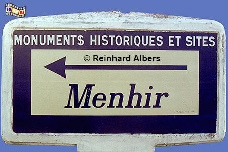 Menhir Hinweis - 'men' heit auf bretonisch Stein und 'hir' bedeutet lang., Bretagne, Menhir, Hinkelstein, Albers, Obelix, Foto, foreal,