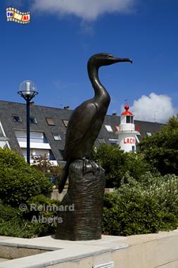 Kormoran-Skulptur in Concarneau, 