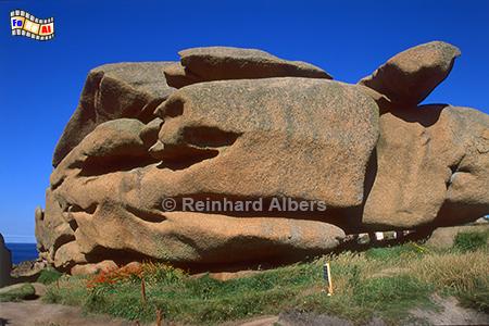 C�te du granit rose bei Ploumanach, Frankreich, Bretagne, Nordk�ste, Ploumanach, Granit, Albers, Foto, foreal,