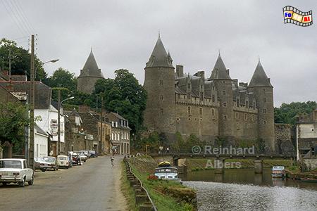 Josselin am Oust - Schloss, Bretagne, Josselin, Oust, Schloss, Morbihan, Albers, Foto, foreal,