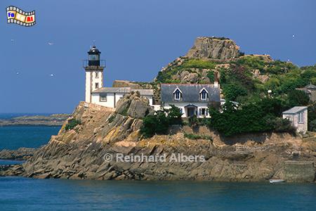 Auf der le Lout in der Baie de Morlaix steht das Feu d'Enez Lout., Bretagne, Leuchtturm, Taureau, Morlaix, Baie, Feu, Enez, Louet, Albers, Foto, foreal,