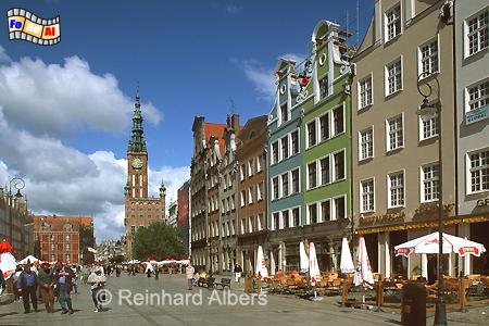 Der Długi Targ (Langer Markt) bildet das Herzstck der historischen Rechtstadt., Polen, Danzig, Gdańsk, Długi, Targ, Langer, Markt, Rechtstadt, Albers, Foto, foreal