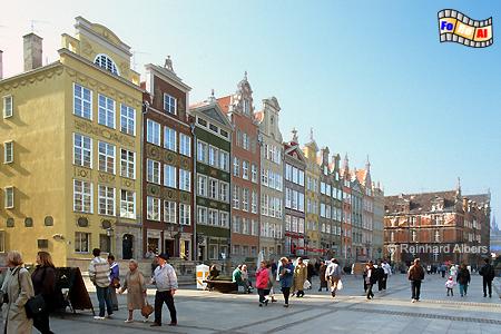 Brgerhuser am Długi Targ (Langen Markt)., Polen, Danzig, Gdańsk, Długi, Targ, Langer, Markt, Rechtstadt, Albers, Foto, foreal