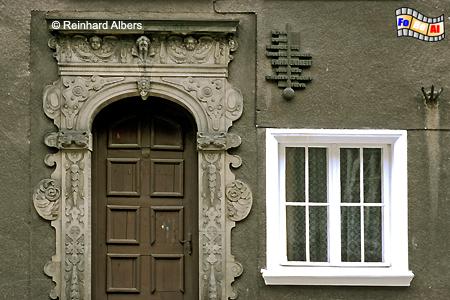 Geburtshaus des Physikers Daniel Gabriel Fahrenheit (24. Mai 1686) in der Hundegasse (Ogarna)., Polen, Danzig, Gdańsk, Rechtstadt, Hundegasse, Fahrenheit, Albers, Foto, foreal