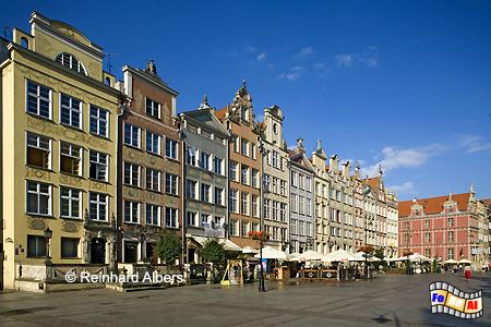Brgerhuser am Długi Targ (Langen Markt)., Polen, Danzig, Gdańsk, Długi, Targ, Langer, Markt, Rechtstadt, Albers, Foto, foreal