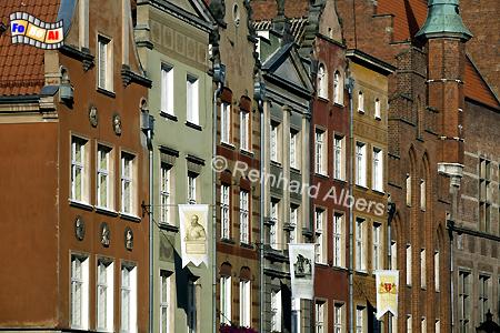 Ulica Długa (Langgasse) - Fassaden der Brgerhuser, Polen, Danzig, Gdańsk, Rechtstadt, Ulica Długa, Langgasse, Albers, Foto, foreal