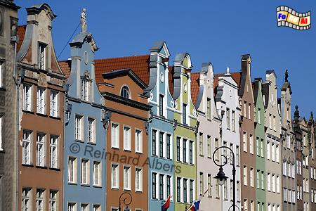 Brgerhuser am Długi Targ (Langen Markt)., Polen, Danzig, Gdańsk, Długi, Targ, Langer, Markt, Rechtstadt, Albers, Foto, foreal