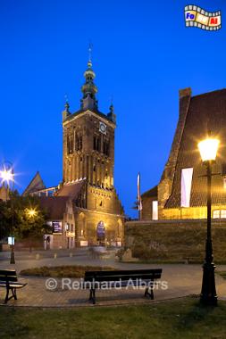 Gdańsk (Danzig) - Die Katharien-Kirche in der Altstadt gilt als die lteste Kirche der Stadt. Baubeginn war vermutlich 1227., Polen, Danzig, Gdańsk, Altstadt, Katharinen-Kirche, Albers, Foto, foreal
