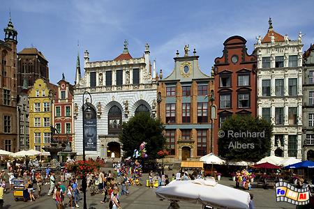 Długi Targ (Langer Markt) -
Artushof und schsische Huser., Polen, Danzig, Gdańsk, Dwr, Artusa, Artushof, Albers, Foto, foreal