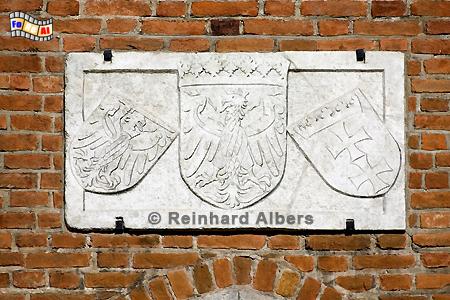 Wappen am Frauentor, Polen, Danzig, Gdańsk, Rechtstadt, Frauentor, Albers, Foto, foreal