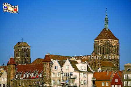 Marienkirche (links)
Johanniskirche (rechts), Polen, Danzig, Gdańsk, Marienkirche, Johanniskirche, foreal, Foto, Albers