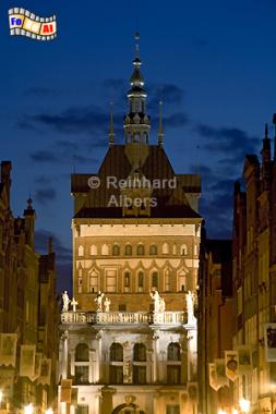 Stockturm von der Langgasse gesehen, Polen, Danzig, Gdańsk, Stockturm, Peinkammer, Albers, Foto, foreal