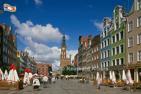 Der Długi Targ (Langer Markt), heute Fugngerzone, Polen, Danzig, Gdańsk, Długi, Targ, Langer, Markt, Rechtstadt, Albers, Foto, foreal