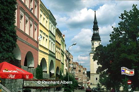 Bolk�w (Bolkenhain) - H�user mit Laubeng�ngen am Marktplatz (Rynek/Ring), Polska, Polen, Schlesien, foreal, Albers, Bolk�w, Bolkenhain