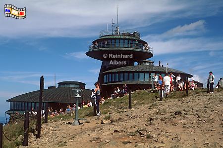 Riesengebirge - Die 1976 errichtete Bergstation auf der Schneekoppe., Polska, Polen, Schlesien, foreal, Albers, Riesengebirge, Schneekoppe,
