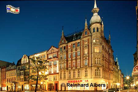 Świdnica (Schweidnitz) - Der beleuchtete Rynek (Ring) zur blauen Stunde., Polska, Polen, Schlesien, Schweidnitz, Swidnica, Rynek, Ring