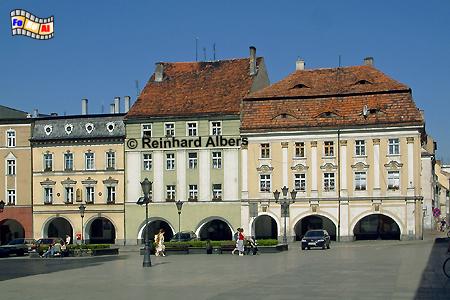 Brgerhuser mit Laubengngen am Marktplatz (Rynek/Ring) von Jawor (Jauer)., Polska, Polen, Schlesien, Jawor, Jauer, Rynek, Ring