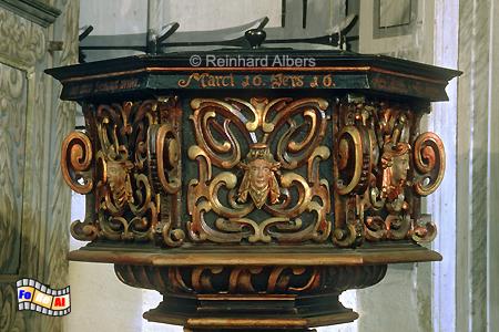 Jawor (Jauer) Taufbecken in der Friedenskirche., Polska, Polen, Schlesien, Jawor, Jauer, Friedenskirche, Weltkulturerbe