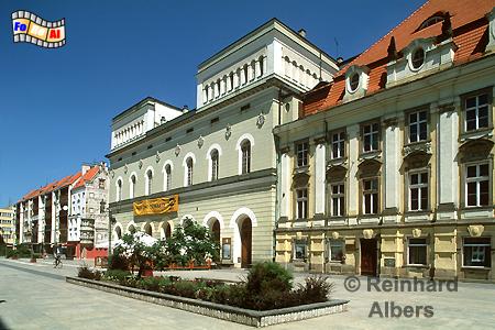 Legnica (Liegnitz) - Altes Rathaus und Theater am Rynek, Polen, Polska, Schlesien, Legnica, Liegnitz, Schloss, foreal, Albers, Foto