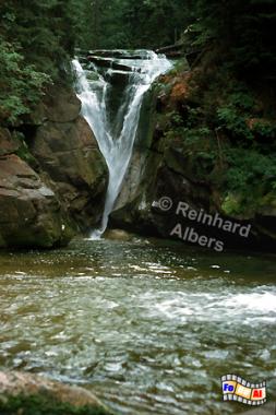 Riesengebirge - Der Kochelfall bei Szklarska Poręba (Schreiberhau)., Polen, Polska, Schlesien, Riesengebirge, Schreiberhau, Szklarska Poręba