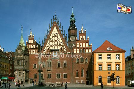 Wroclaw (Breslau) Rathaus, Polen, Polska, Breslau, Wroclaw, Niederschlesien, foreal, Albers, foto, Rathaus